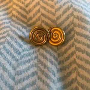 Gold plated swirl earrings